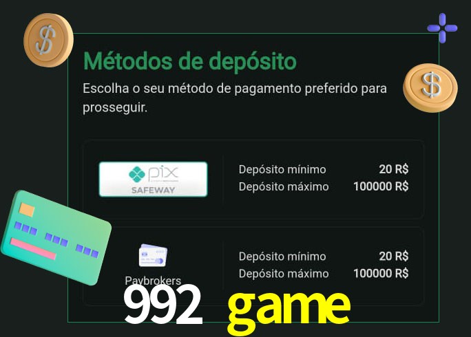 O cassino 992 game oferece uma grande variedade de métodos de pagamento