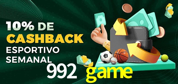 10% de bônus de cashback na 992 game